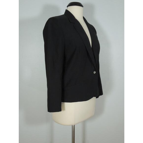 DANA POINT Suit Blazer Womens Black One Button Closure Lined Padded - Picture 3 of 7